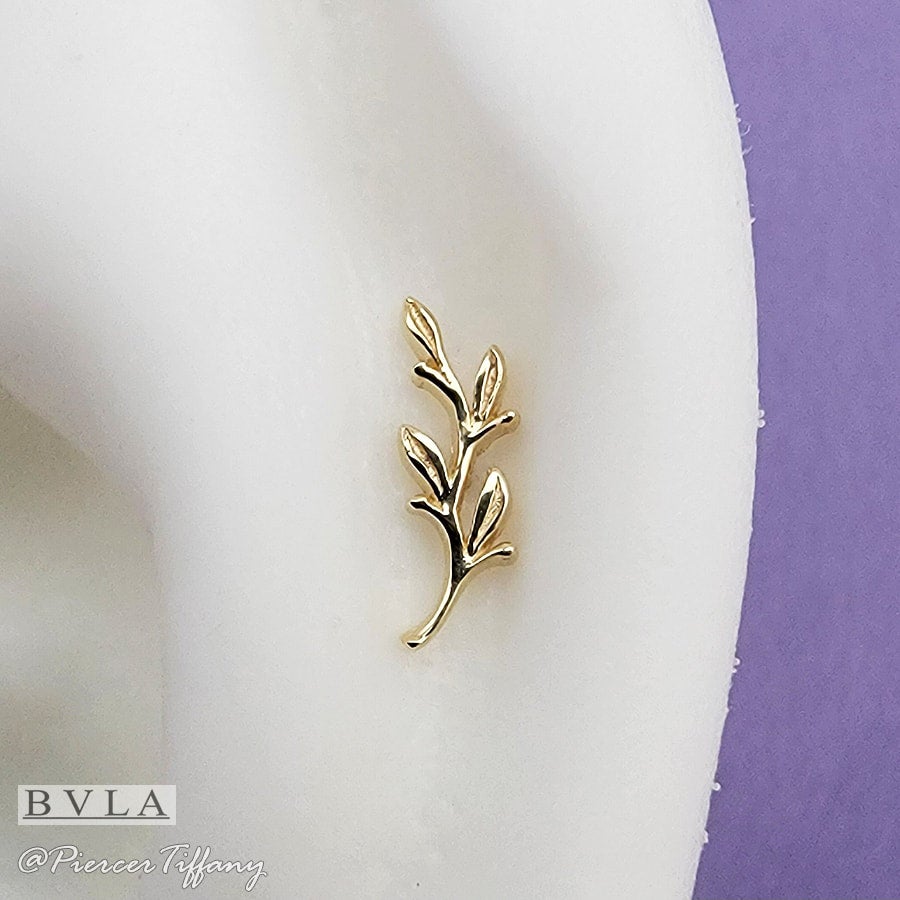 14K Tiny Amity Threadless End BVLA | Piercings by Tiffany
