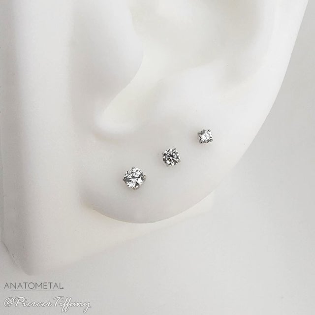 Nostril Threadless Ends Piercings by Tiffany