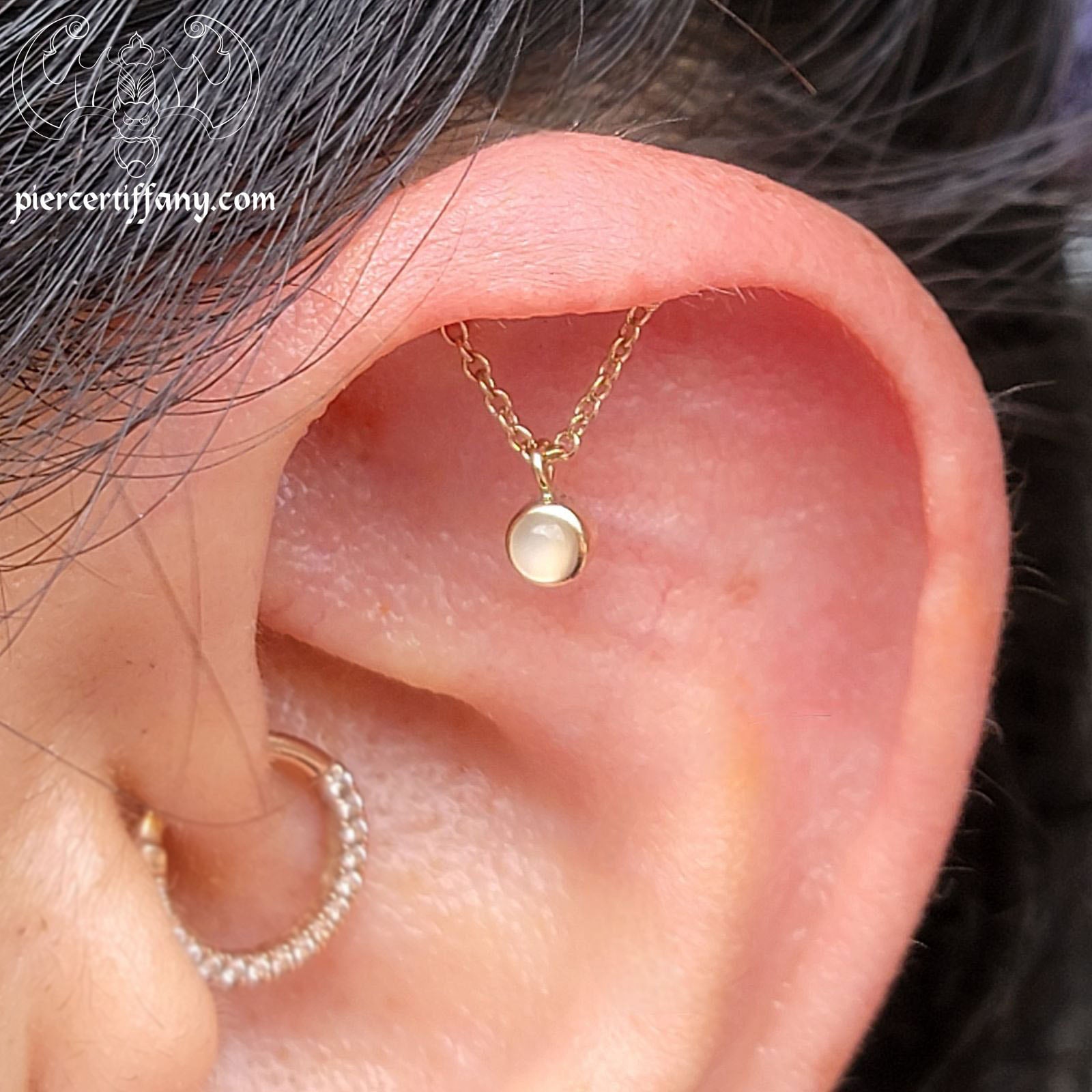 14K Kendall Threaded End BVLA Piercings by Tiffany
